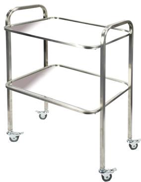 Стіл інструментальний Meditab TT-2МS-NATA SL (2 полички з нержавіючої сталі)