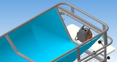 Ліжко-трансформер з пристроєм для лікування пацієнтів з термічними ураженнями шкірних покривів COMBO НВМ-2IВP-NATA SL