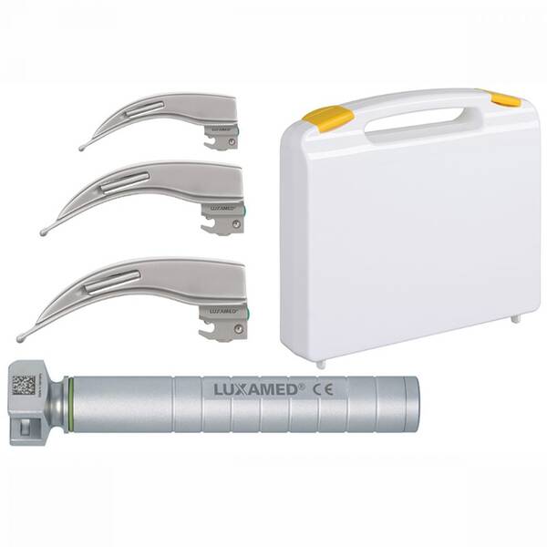 Набір F.O. ларингоскоп педіатричний LED Eco 2,5В + 3 Macintosh клинка Luxamed