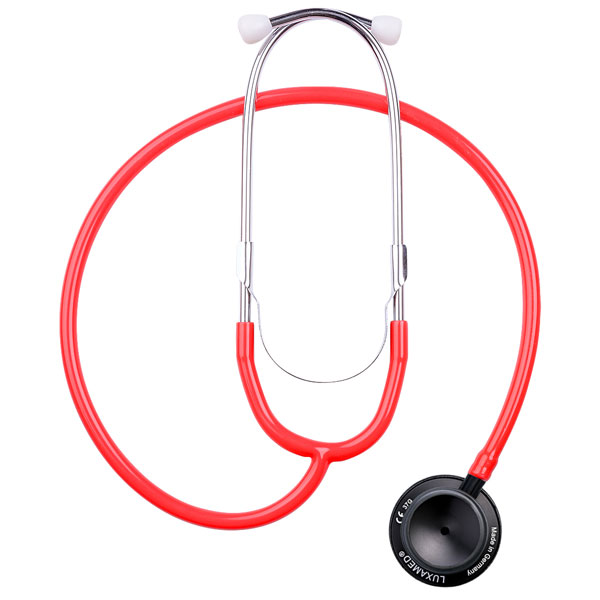 Стетоскоп двоголовий зі змінними діафрагмами, Sonus-Flex, червоний, Luxamed