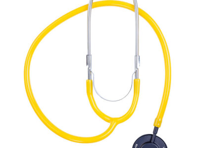 Стетоскоп зі змінними діафрагмами, Sonus Flat Flex, жовтий, Luxamed