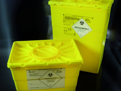 Контейнер для медичних відходів квадратний, 25 л, 400×300×260 мм, Aptaca S.p.A.