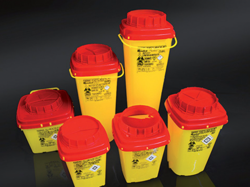 Контейнер для медичних відходів квадратний, 5 л, 210×210×200 мм, Aptaca S.p.A.