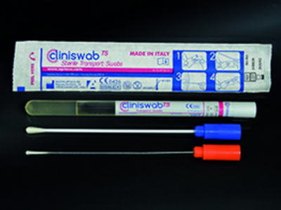 Транспортна пробірка-сваб з середовищем Amies, апплікатор ПП, 12×150 мм, уп. 150 шт, Aptaca S.p.A.